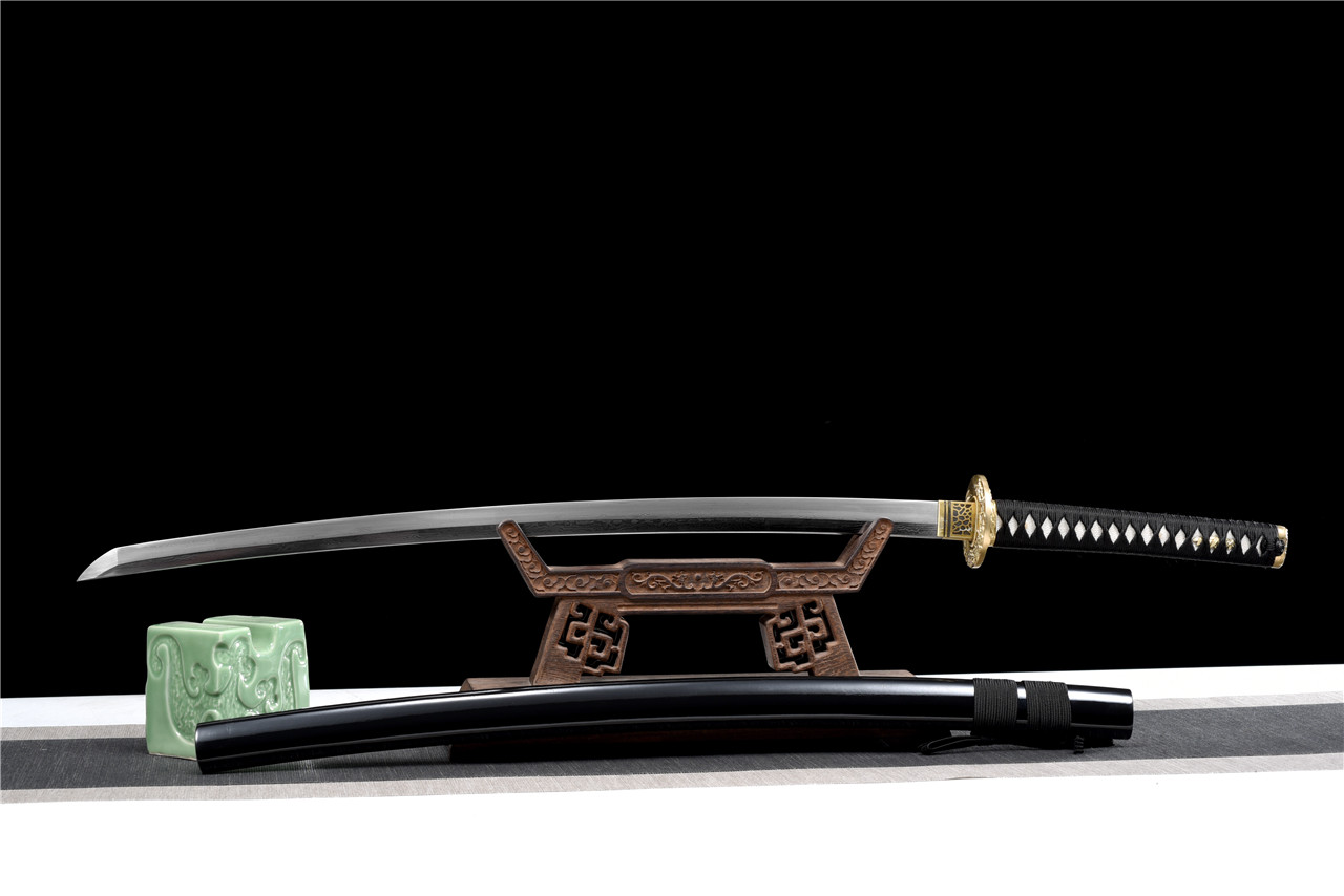 三枚夹钢铜装武士刀|武士刀|百炼花纹钢,日本武士刀图片,一体刀专卖,武士刀价格