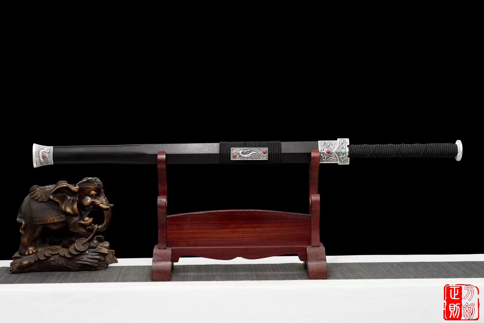 汉四兽双樋汉剑|花纹钢sword|中国汉剑,汉剑,汉剑图片